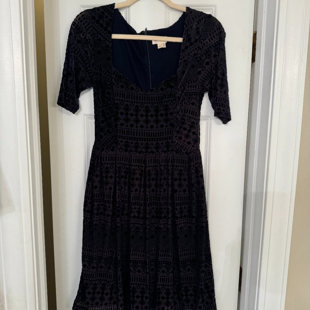 Anthropologie Velvet Dress S